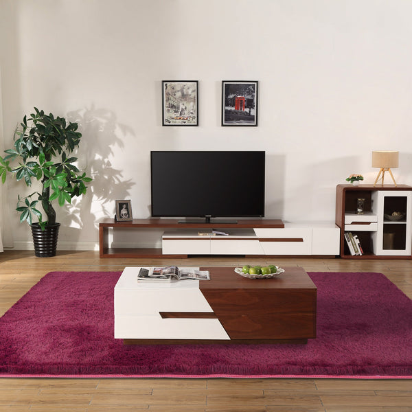 230X160cm Floor Large Shaggy Area Carpet Bedroom Living Room Mat Burgundy Rugs