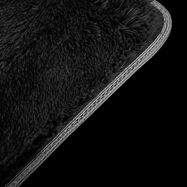 230X200cm Floor Large Shaggy Area Carpet Bedroom Living Room Mat Black Rugs