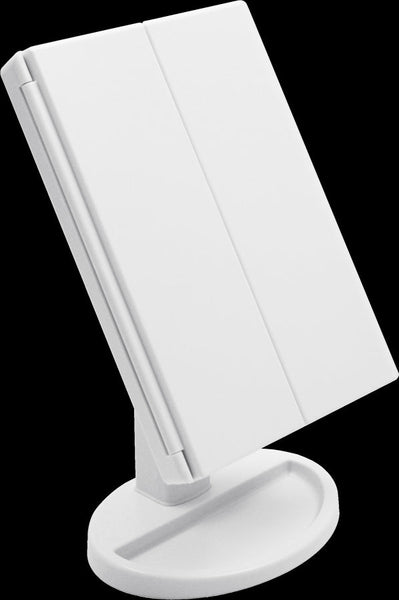 Makeup Mirror With Led Light Standing Magnifying Tri Fold Touch Makeup Mirrors