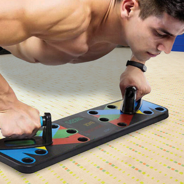 9 In 1 Push Up Board Yoga Bands Fitness Workout Train Gym Exercise Pushup Stand Push Up Stands