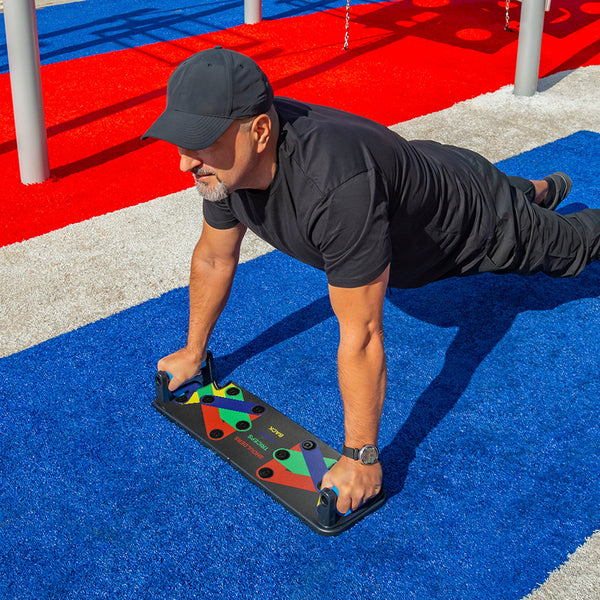 9 In 1 Push Up Board Yoga Bands Fitness Workout Train Gym Exercise Pushup Stand Push Up Stands