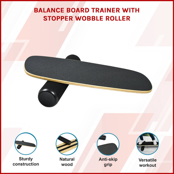 Balance Board Trainer With Stopper Wobble Roller Balance Trainers