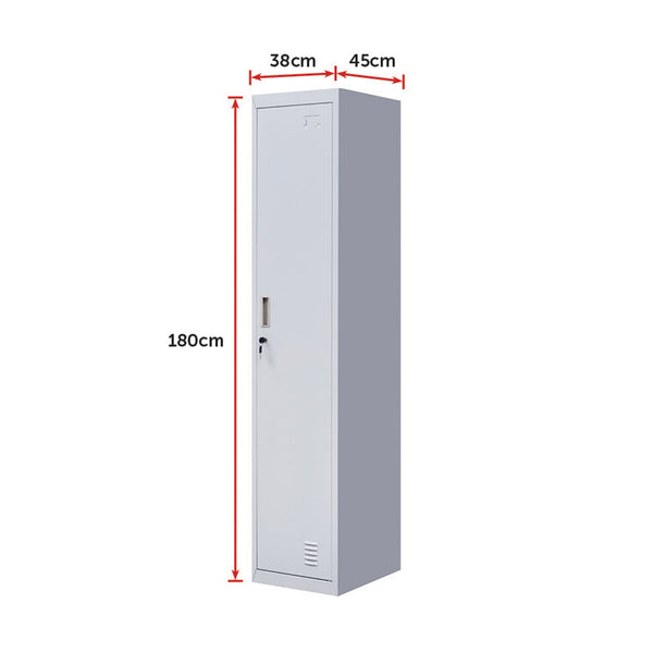 One Door Office Gym Shed Clothing Locker Cabinet Cabinets & Cupboards