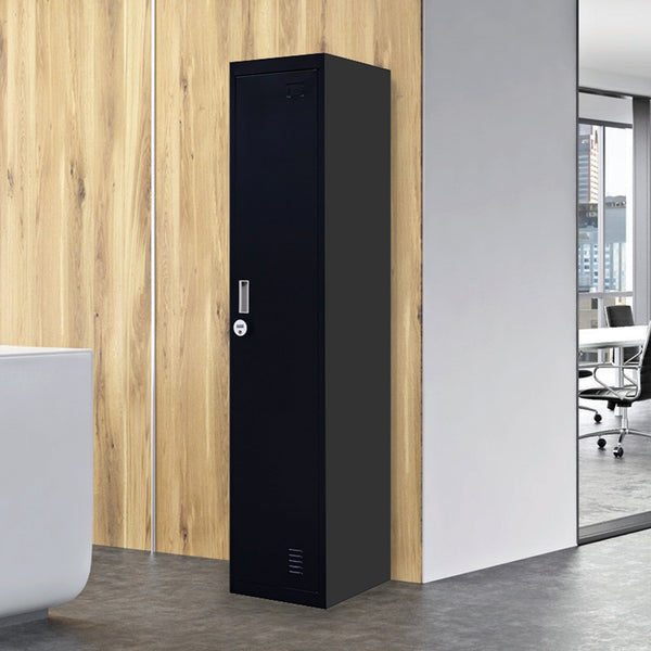 One Door Office Gym Shed Clothing Locker Cabinet Black 4 Digit Combination Cabinets & Cupboards