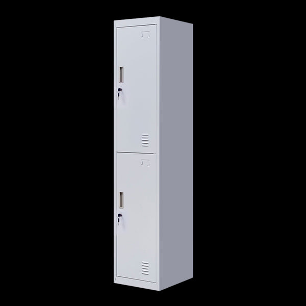 2 Door Vertical Locker For Office Gym Shed School Home Storage Cabinets & Cupboards