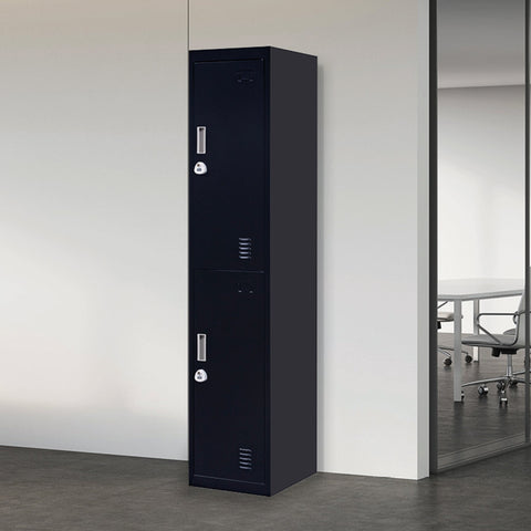 2 Door Vertical Locker For Office Gym Shed School Home Storage Cabinets & Cupboards
