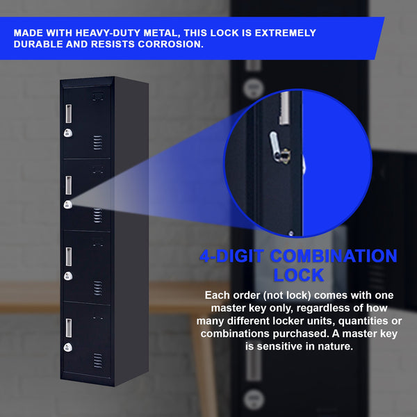 4 Door Locker Office/Gym Cabinets & Cupboards