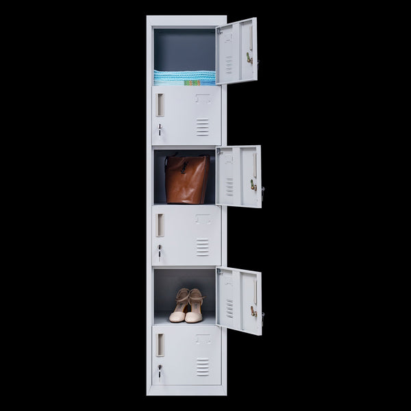 6 Door Locker For Office Gym Shed School Home Storage Cabinets & Cupboards