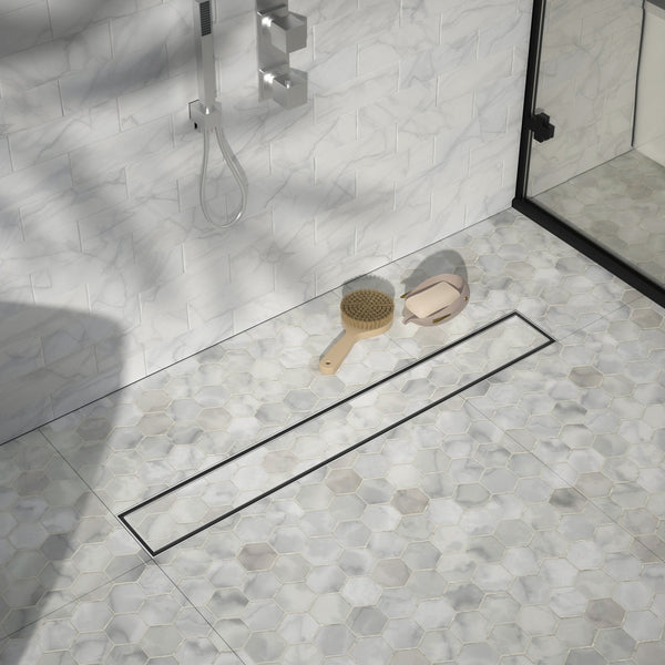 900Mm Tile Insert Bathroom Shower Stainless Steel Grate Drain W/Centre Outlet Floor Waste Drain Grates