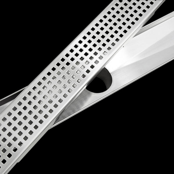 900Mm Bathroom Shower Stainless Steel Grate Drain W/Centre Outlet Floor Waste Square Pattern Drain Grates