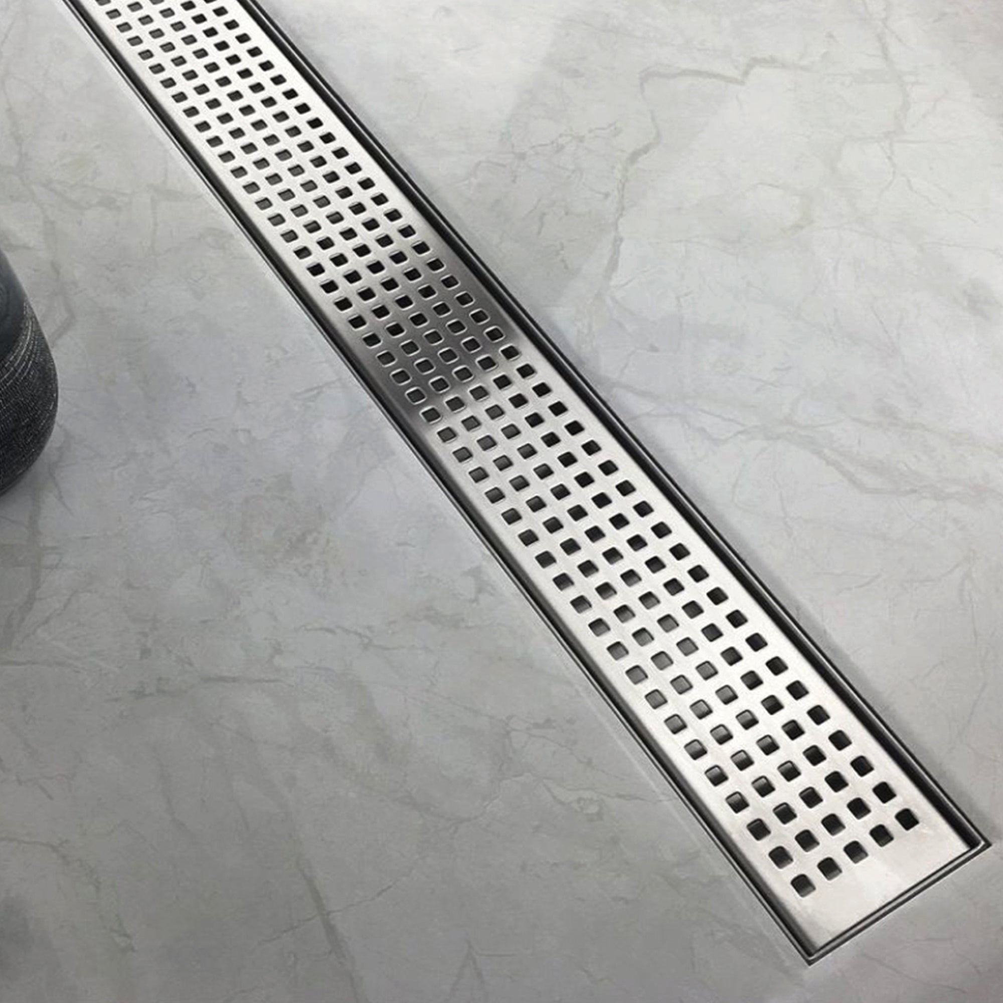 1000Mm Bathroom Shower Stainless Steel Grate Drain W/Centre Outlet Floor Waste Square Pattern Drain Grates