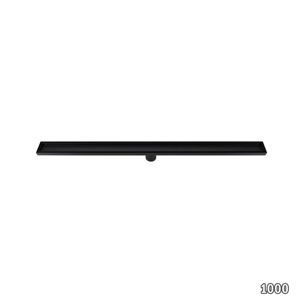 1000Mm Tile Insert Bathroom Shower Black Grate Drain W/Centre Outlet Floor Waste Drain Grates