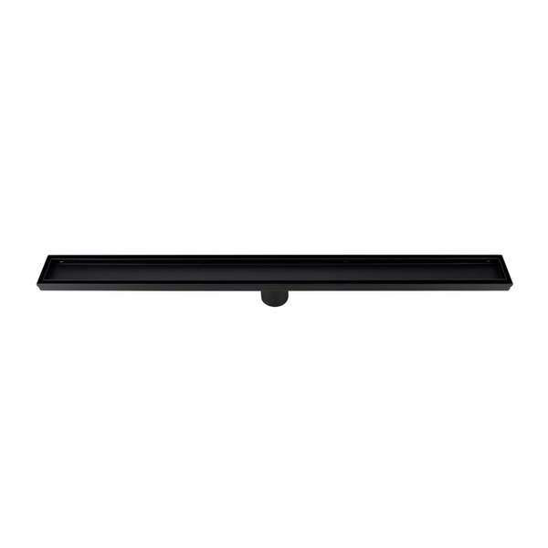 1000Mm Tile Insert Bathroom Shower Black Grate Drain W/Centre Outlet Floor Waste Drain Grates