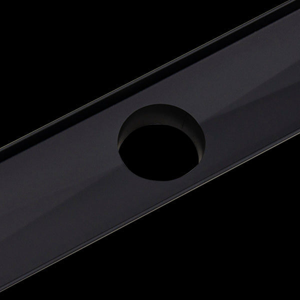 900Mm Bathroom Shower Black Grate Drain W/Centre Outlet Floor Waste Square Pattern Drain Grates