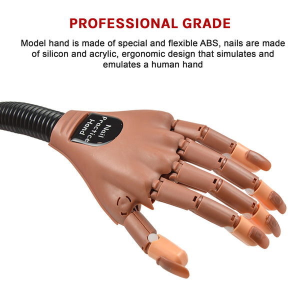 Practice Hand Model For Nail Art Training And Display Manicure With False Nails Nail Art Tools