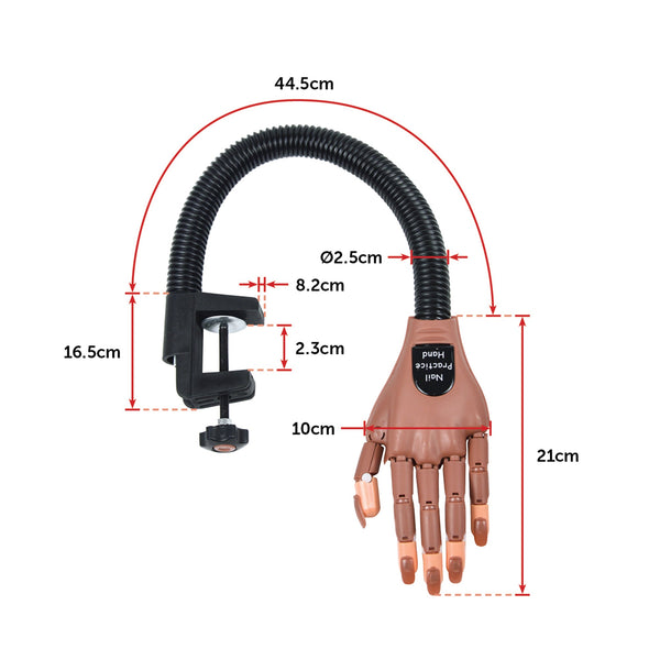Practice Hand Model For Nail Art Training And Display Manicure With False Nails Nail Art Tools