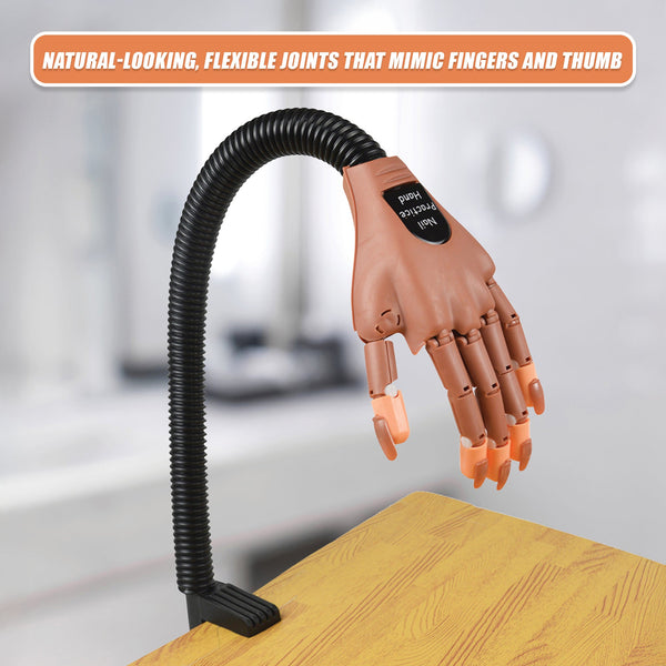 Practice Hand Model For Nail Art Training And Display Manicure With False Nails Nail Art Tools