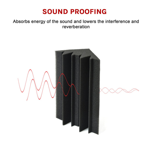 20Pcs Studio Acoustic Foam Corner Bass Trap Sound Absorption Treatment Proofing Soundrproofing Panels