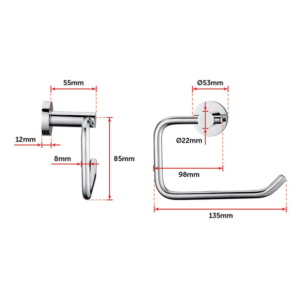 Classic Chrome Toilet Paper Holder Bathroom Toilet Paper Holders & Storage