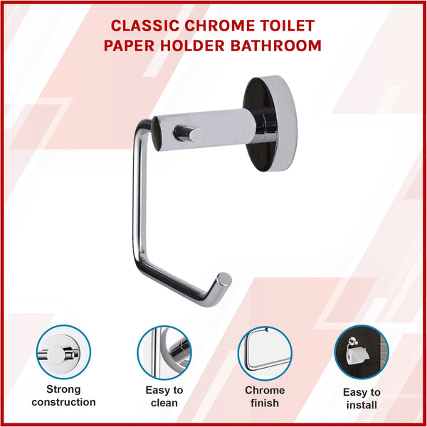 Classic Chrome Toilet Paper Holder Bathroom Toilet Paper Holders & Storage