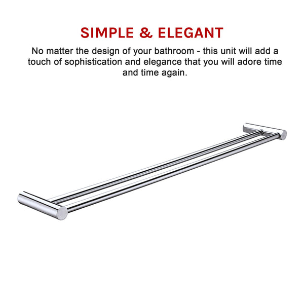 Double Towel Rail Grade 304 Stainless Steel 620Mm Towel Racks