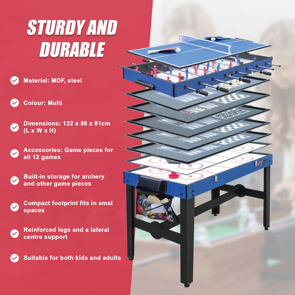 4Ft 12 In Combo Games Tables Foosball Soccer Basketball Hockey Pool Tennis Other Table Tennis