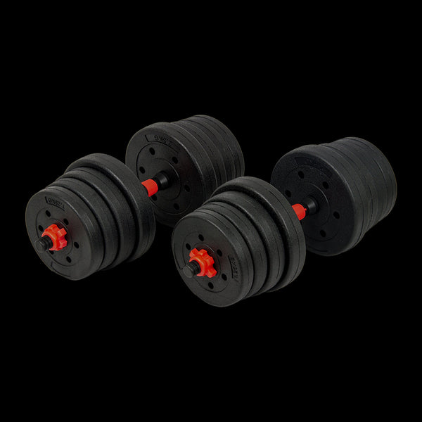 30Kg Rubber Dumbbell Set Barbell Home Gym Exercise Weights Dumbbells