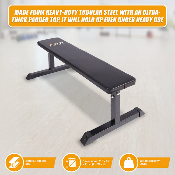 Fitness Flat Bench Weight Press Gym Home Strength Training Exercise Weights Benches