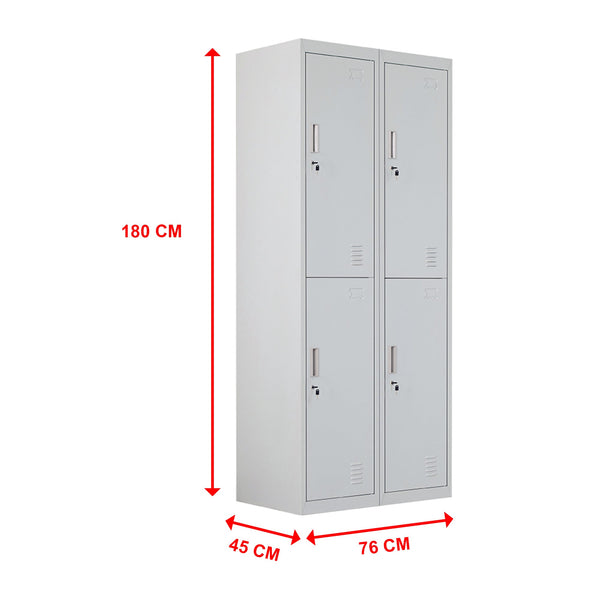 Four Door Office Gym Shed Storage Locker Cabinets & Cupboards