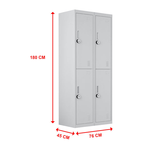 Four Door Office Gym Shed Storage Locker Cabinets & Cupboards
