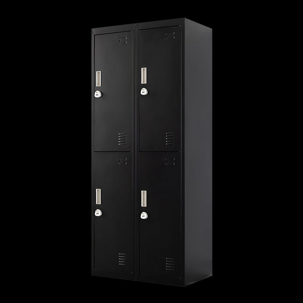 Four Door Office Gym Shed Storage Locker 3 Digit Combination Black Cabinets & Cupboards