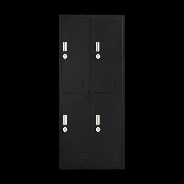 Four Door Office Gym Shed Storage Locker 4 Digit Combination Black Cabinets & Cupboards