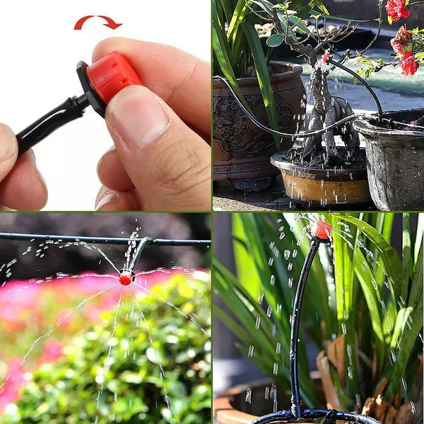 50M Hose Garden Irrigation System Plant Watering Diy Micro Drip Kits Lawn Sprinklers & Sprinkler Heads