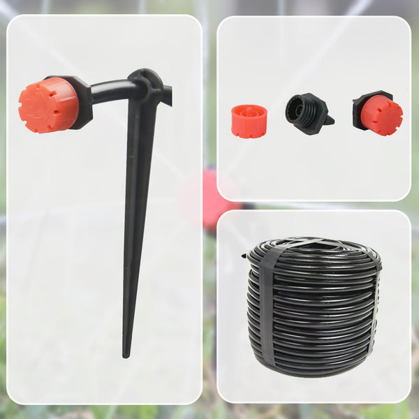 50M Hose Garden Irrigation System Plant Watering Diy Micro Drip Kits Lawn Sprinklers & Sprinkler Heads