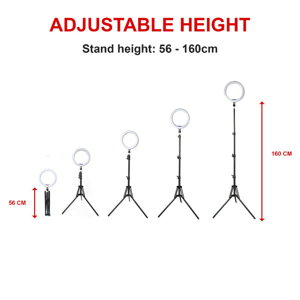 10" Led Selfie Ring Light With 1.6M Tripod Stand Phone Holder Photo Live Makeup Other Lighting & Studio