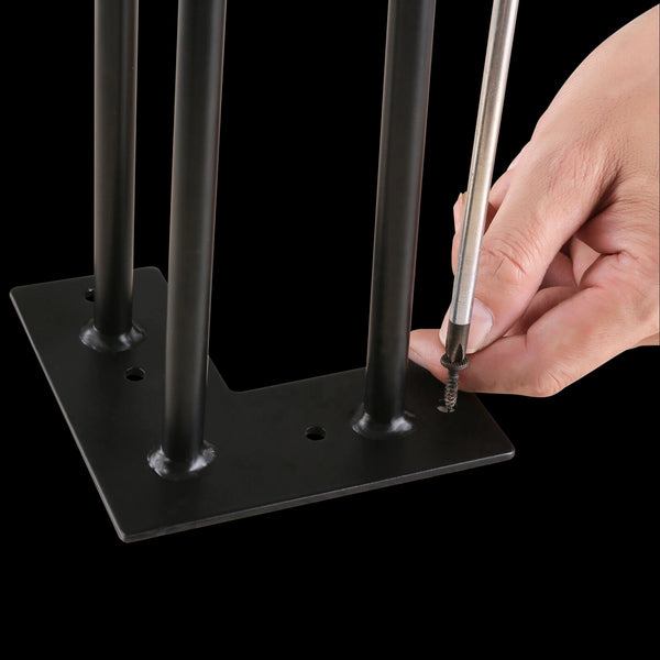 Set Of 4 Industrial 3 Rod Retro Hairpin Table Legs 12Mm Steel Bench Desk 11Cm Black Dining Table Legs