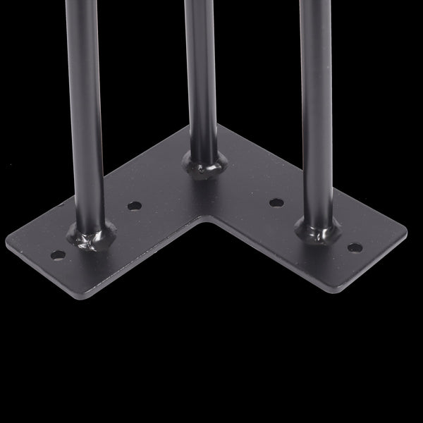 Set Of 4 Industrial 3 Rod Retro Hairpin Table Legs 12Mm Steel Bench Desk 11Cm Black Dining Table Legs
