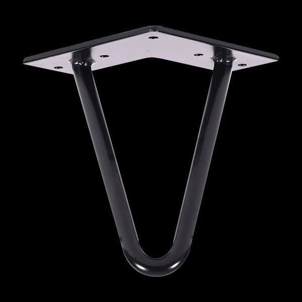 Set Of 4 Industrial Retro Hairpin Table Legs 12Mm Steel Bench Desk 11Cm Black Dining Table Legs