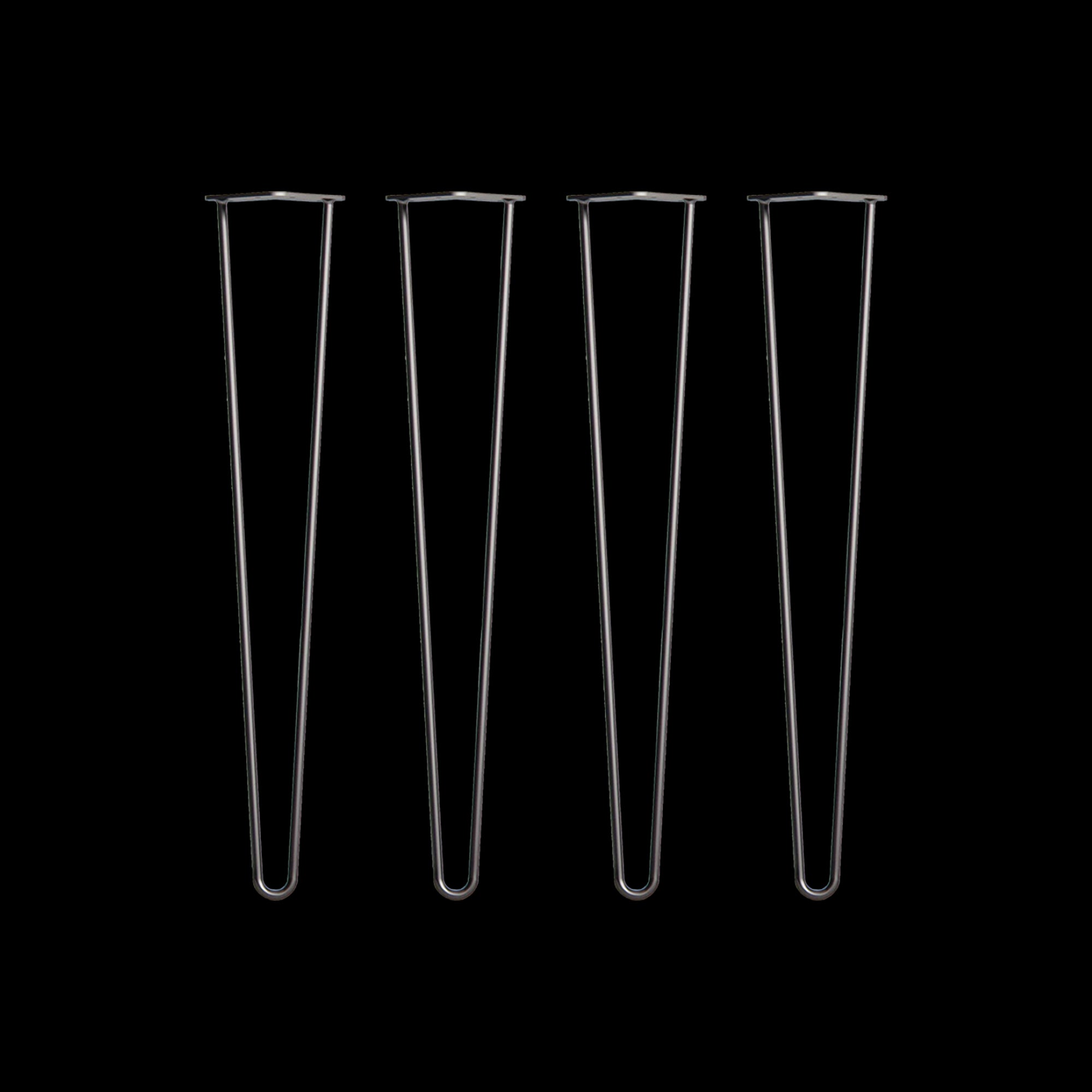 Set Of 4 Industrial Retro Hairpin Table Legs 12Mm Steel Bench Desk 71Cm Black Dining Table Legs