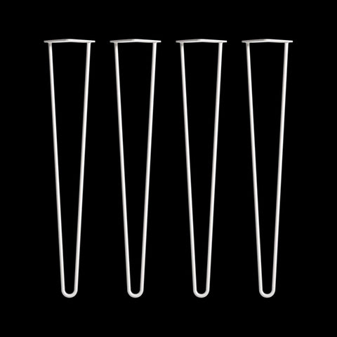 Set Of 4 Industrial Retro Hairpin Table Legs 12Mm Steel Bench Desk 71Cm White Dining Table Legs