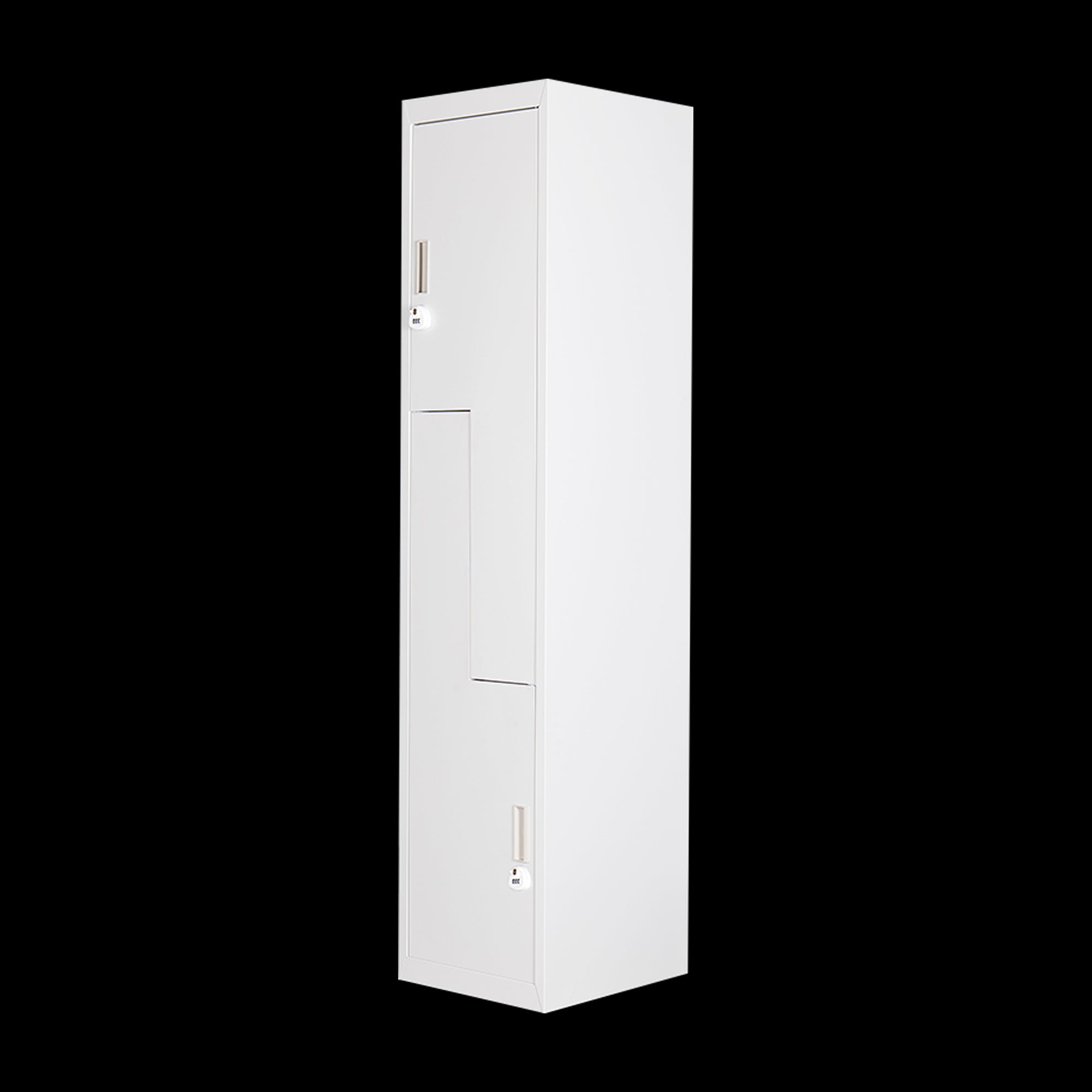 Grey Two Door L Shaped Office Gym Shed Storage Lockers Cabinets & Cupboards