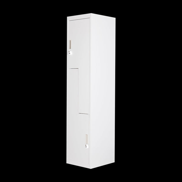 Grey Two Door L Shaped Office Gym Shed Storage Lockers Cabinets & Cupboards