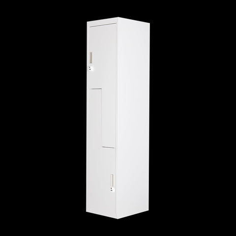 Grey Two Door L Shaped Office Gym Shed Storage Lockers Cabinets & Cupboards