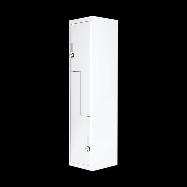 Grey Two Door L Shaped Office Gym Shed Storage Lockers Cabinets & Cupboards