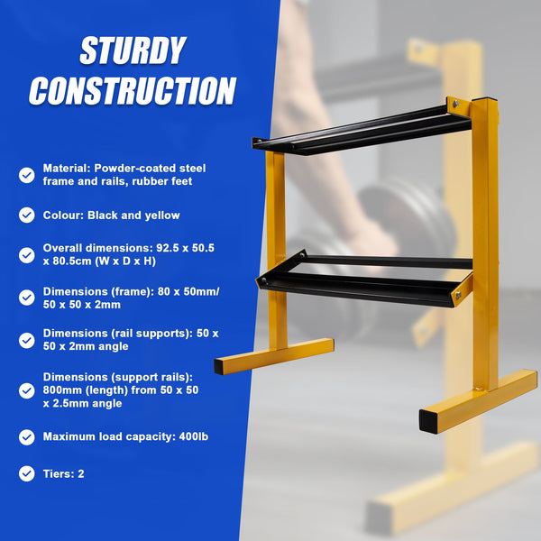 2 Tier Dumbbell Rack For Weights Storage Dumbbells