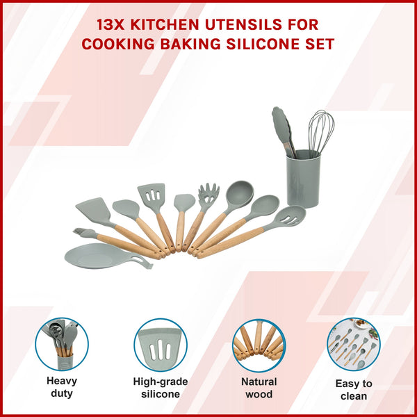 13X Kitchen Utensils For Cooking Baking Silicone Set Cooking Utensils