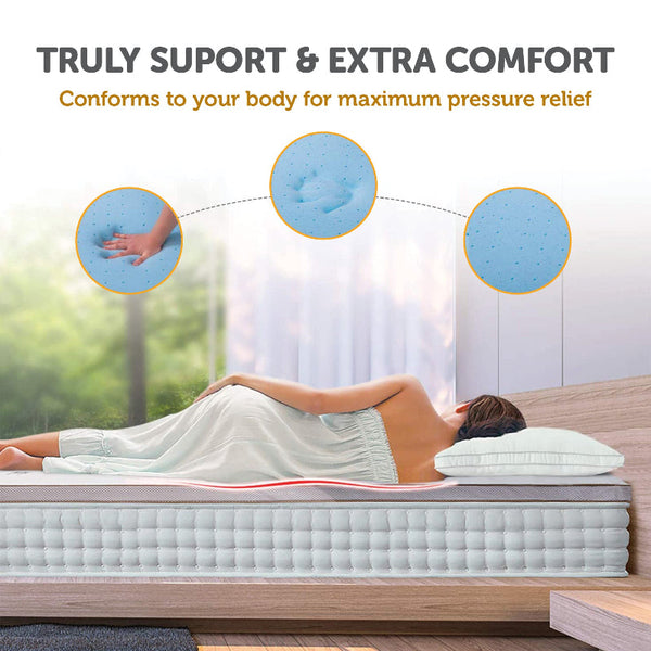 Palermo King Memory Foam Mattress Topper Cooling Gel Infused Certipur Mattresses