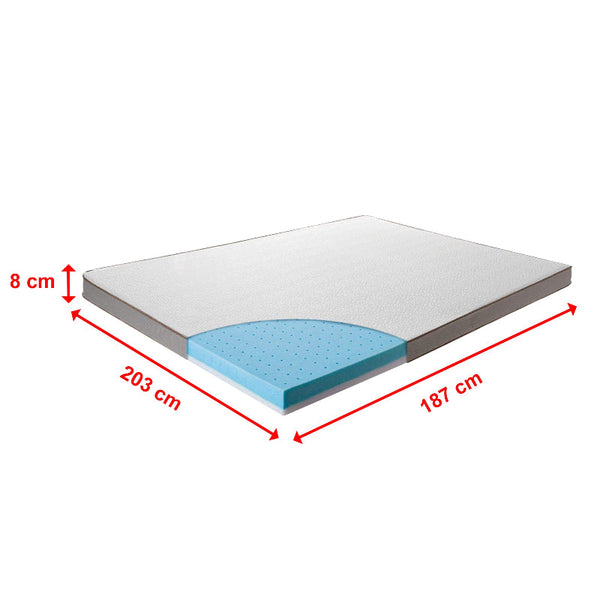 Palermo King Memory Foam Mattress Topper Cooling Gel Infused Certipur Mattresses