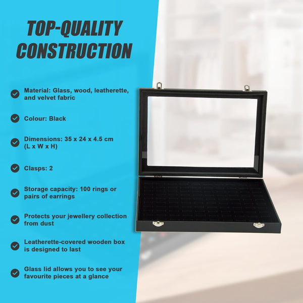 100 Earring Ring Holder Jewellery Necklace Display Storage Gift Box Show Cases Jewellery Boxes