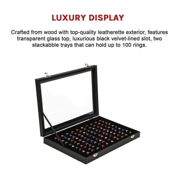 100 Earring Ring Holder Jewellery Necklace Display Storage Gift Box Show Cases Jewellery Boxes